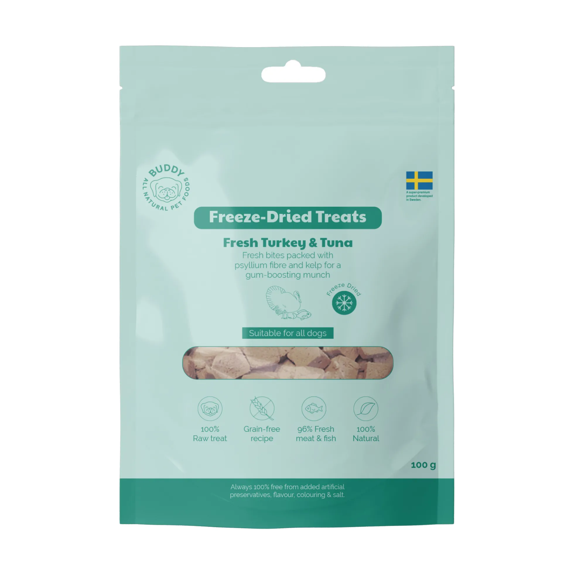 Buddy Pet Foods Buddy Freeze-Dried Treats Fresh Turkey & Tuna