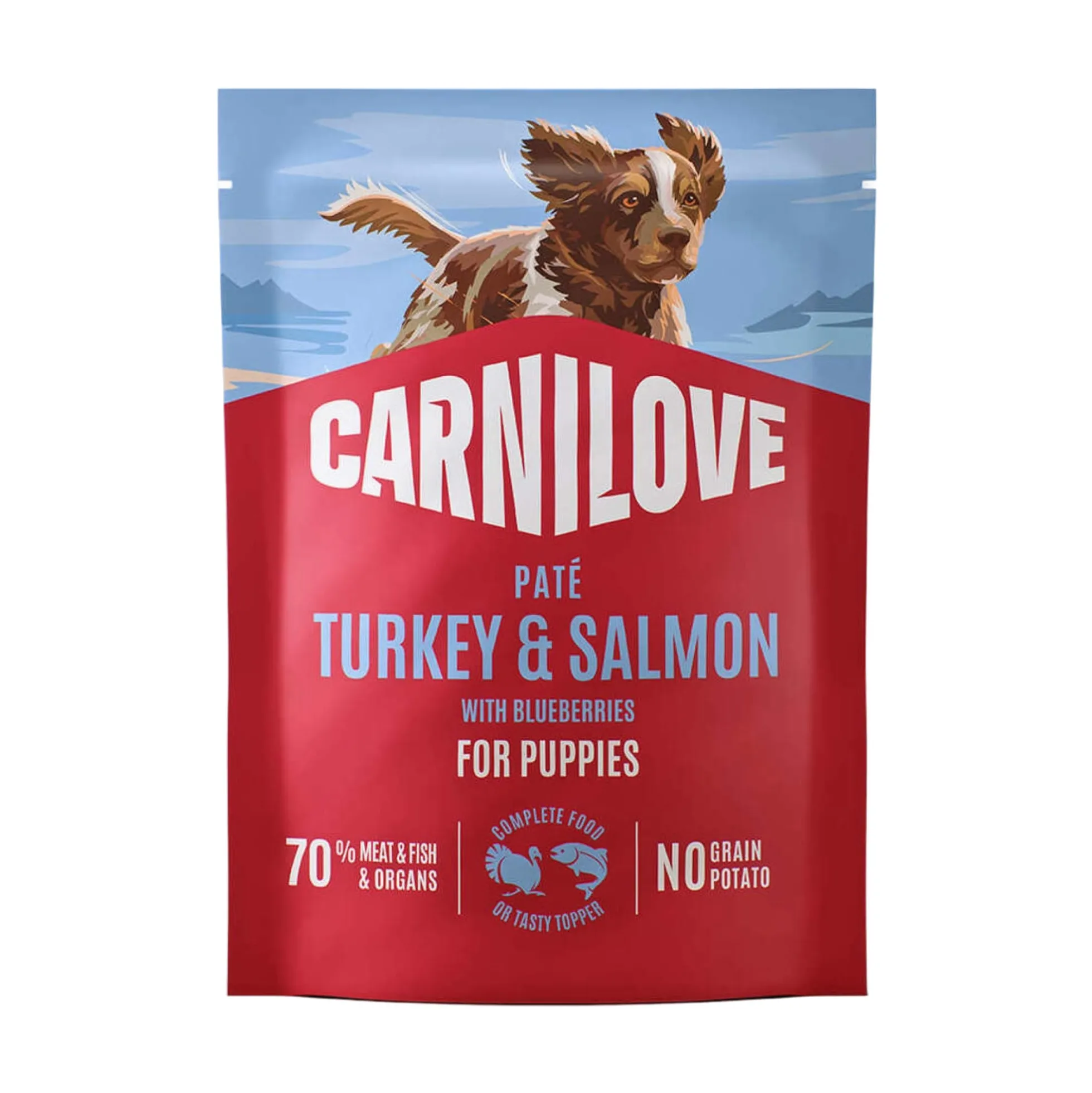 Carnilove Dog Puppy Pouch Paté Turkey & Salmon with Berries