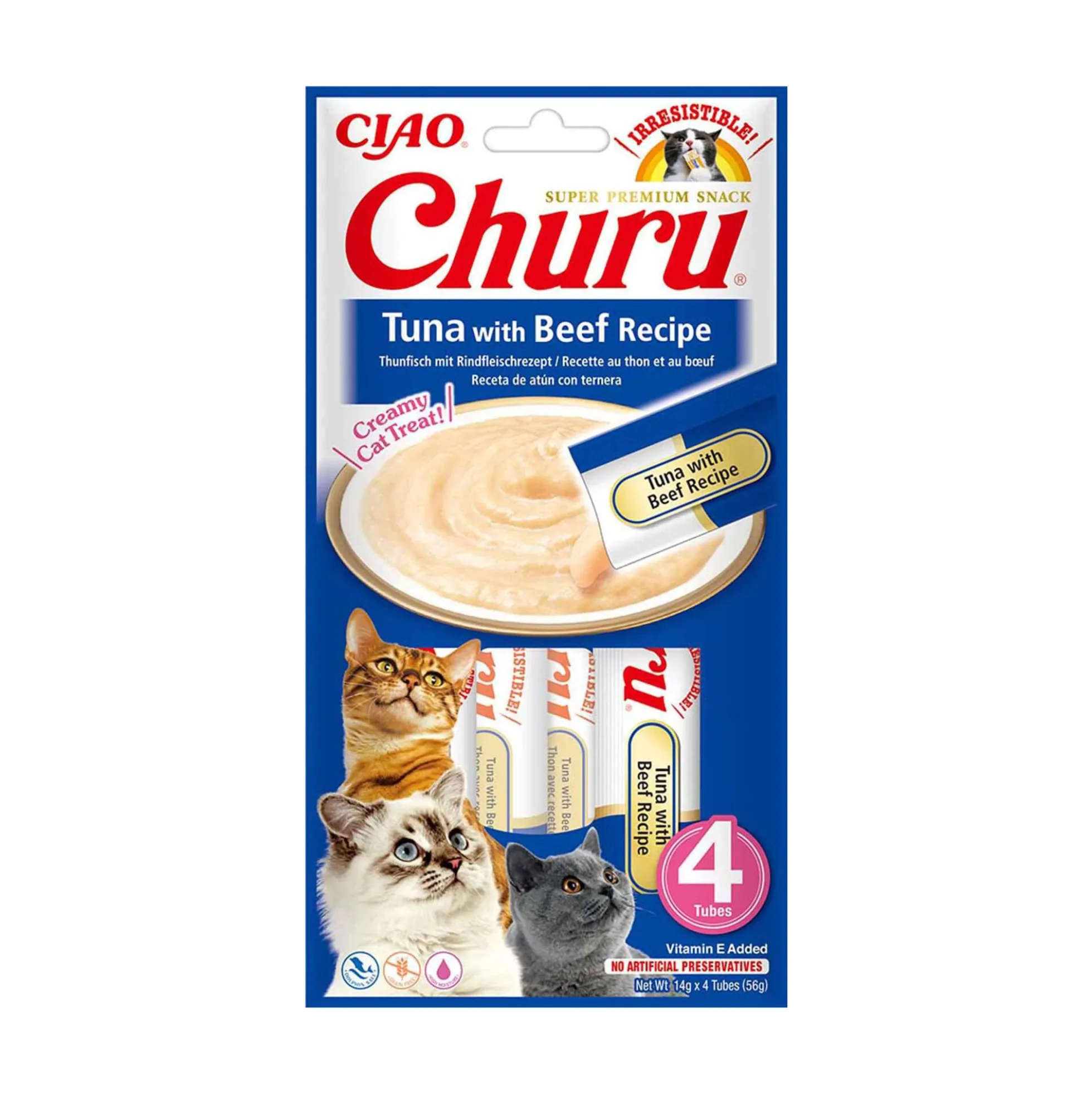 Churu Creamy Treat Tuna with Beef
