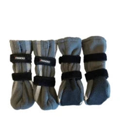 FINNERO Halla Reflex Hundskor 4-pack Grå