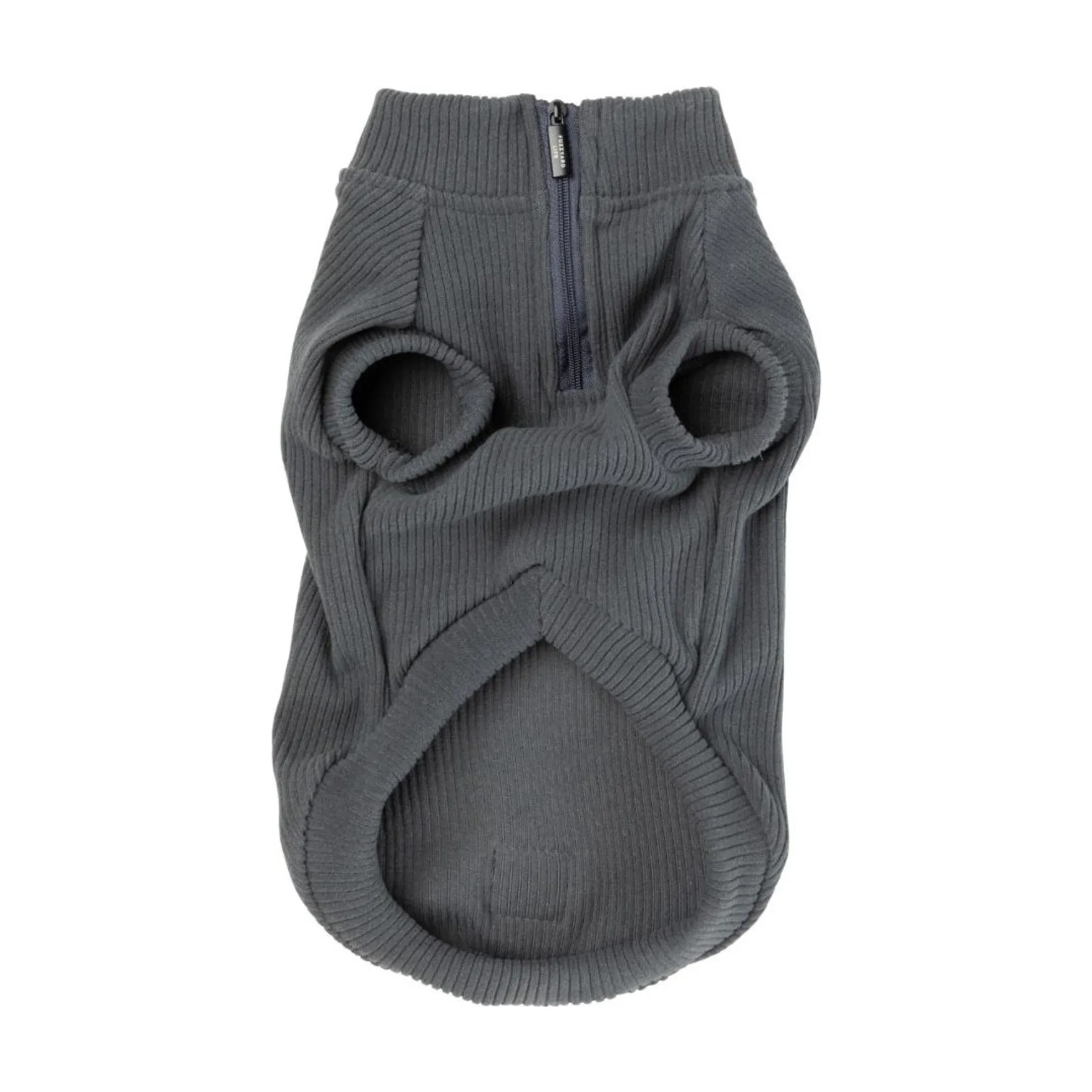 FuzzYard Pet Products FuzzYard Life Ribbed Sweater Slate Grey