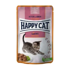 Happy Cat Meat in Sauce Kitten & Junior Duck