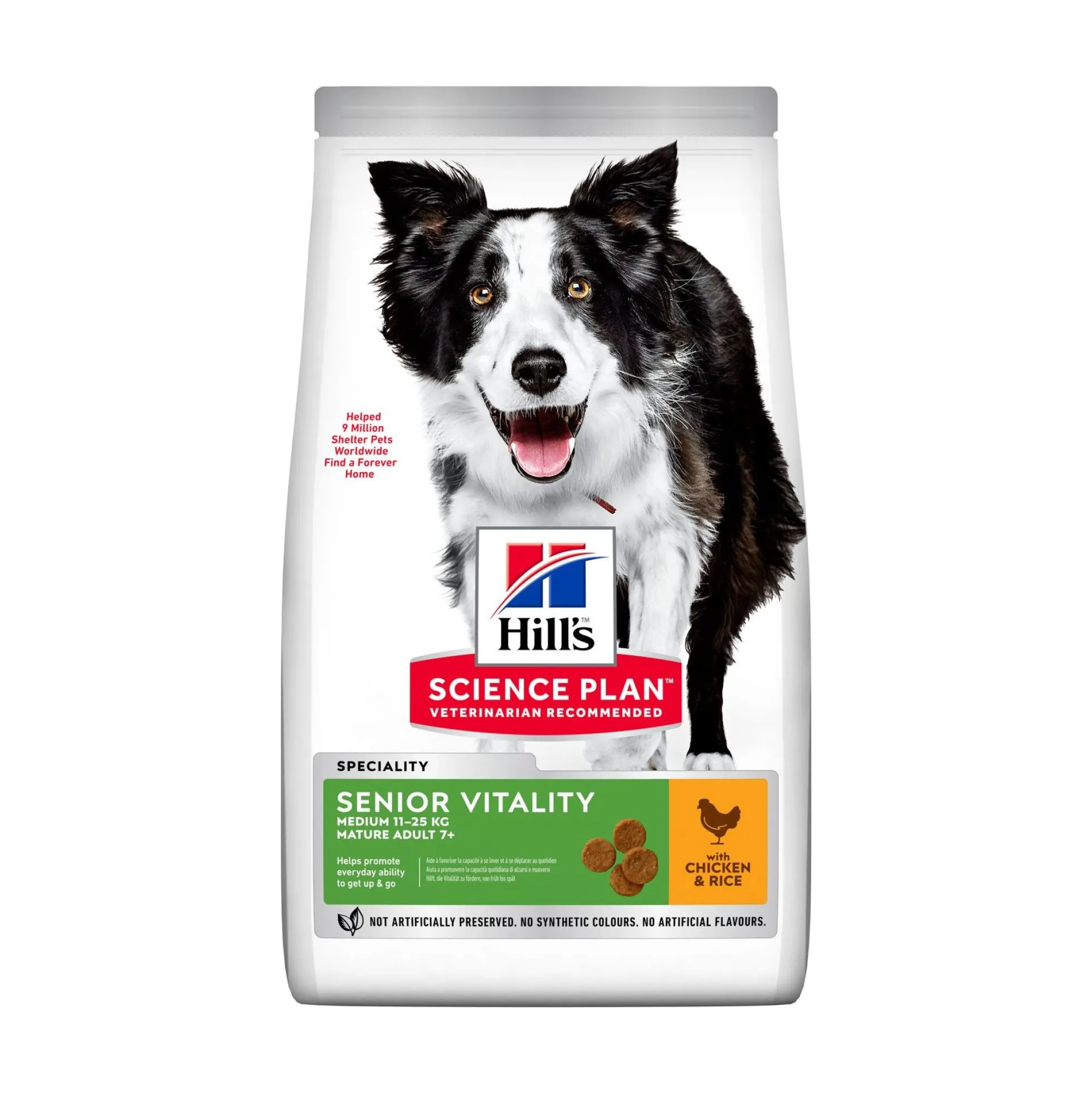 Hill's Pet Nutrition Hill's SCIENCE PLAN Senior Vitality Medium Mature Adult 7+ hundfoder med kyckling & ris
