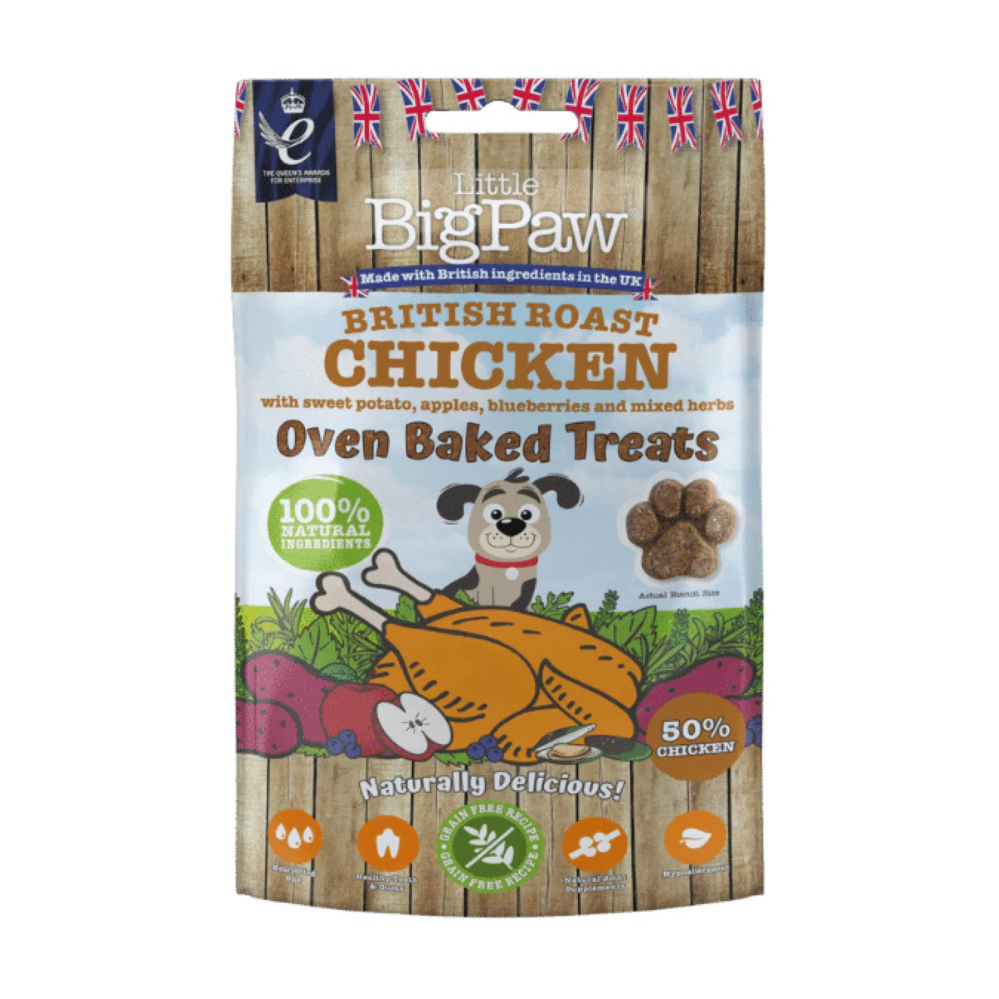 Little BigPaw Oven Baked Treats Chicken, Potato, Apples, Blueberries & Herbs