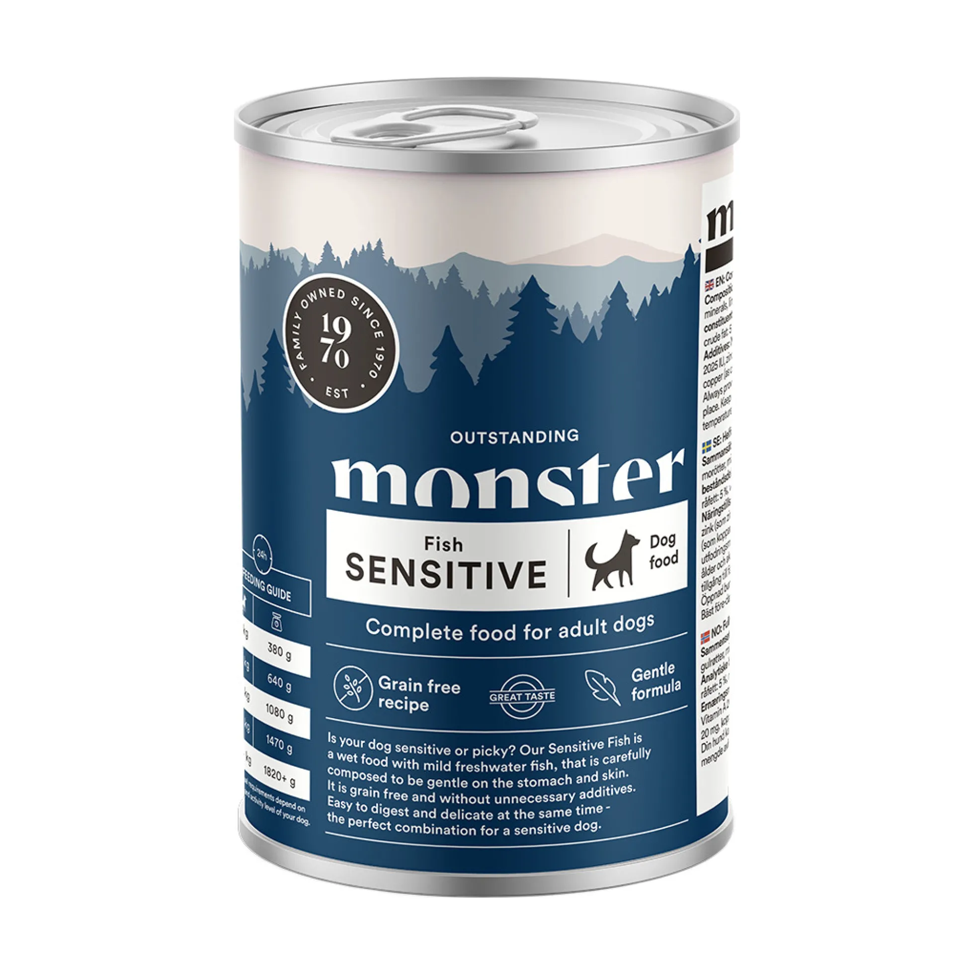 Monster Dog Adult Sensitive Fish