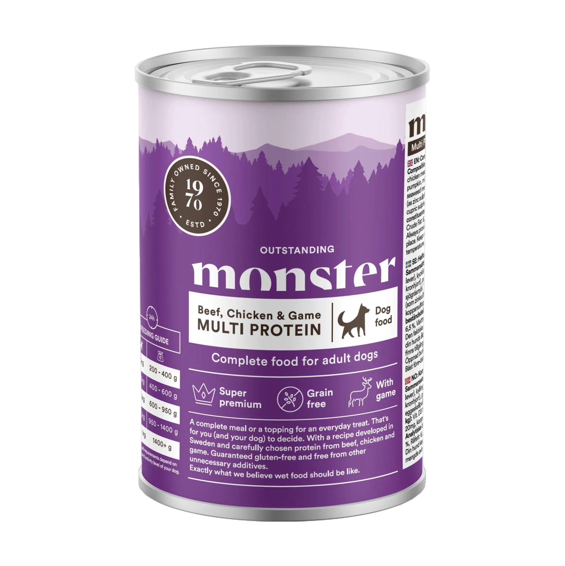 Monster Dog Multi Protein Beef, Chicken & Game