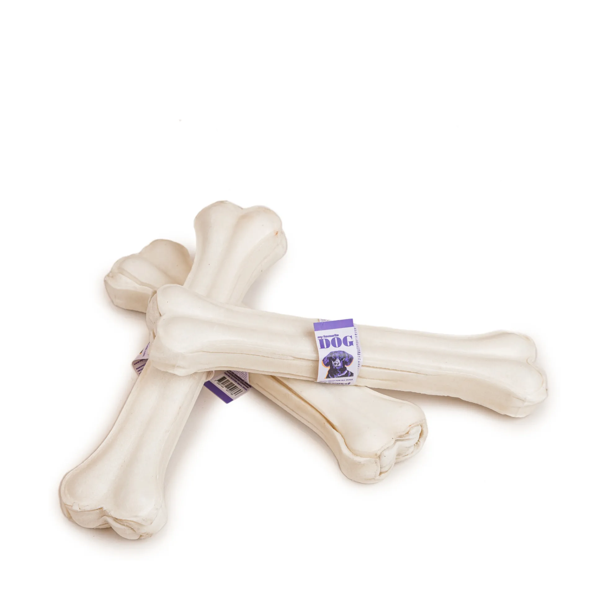 My favourite DOG Pressed Rawhide Chew Bone White