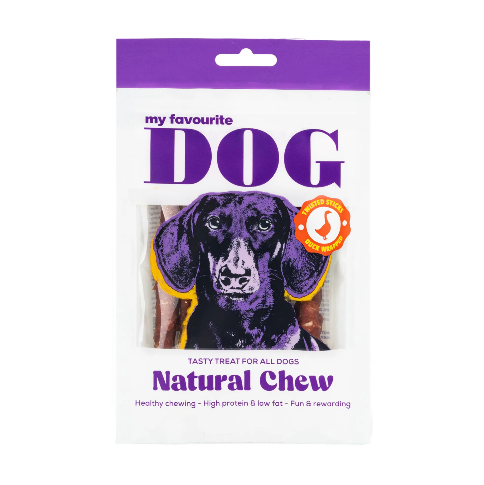 My favourite DOG Twisted Rawhide Sticks Duck