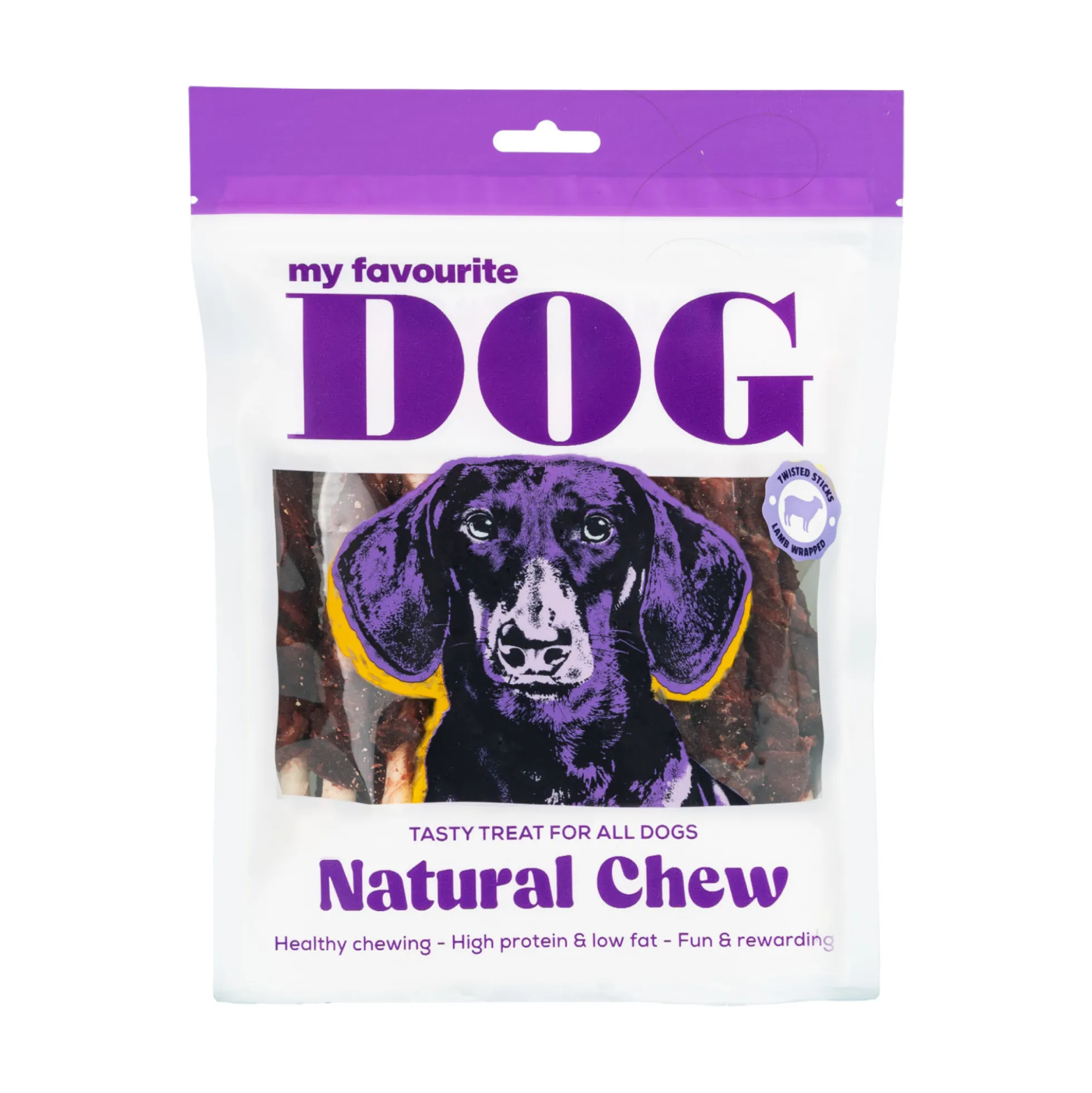 My favourite DOG Twisted Rawhide Sticks Lamb
