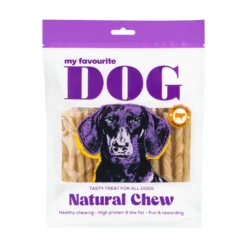 My favourite DOG Twisted Rawhide Sticks Natural