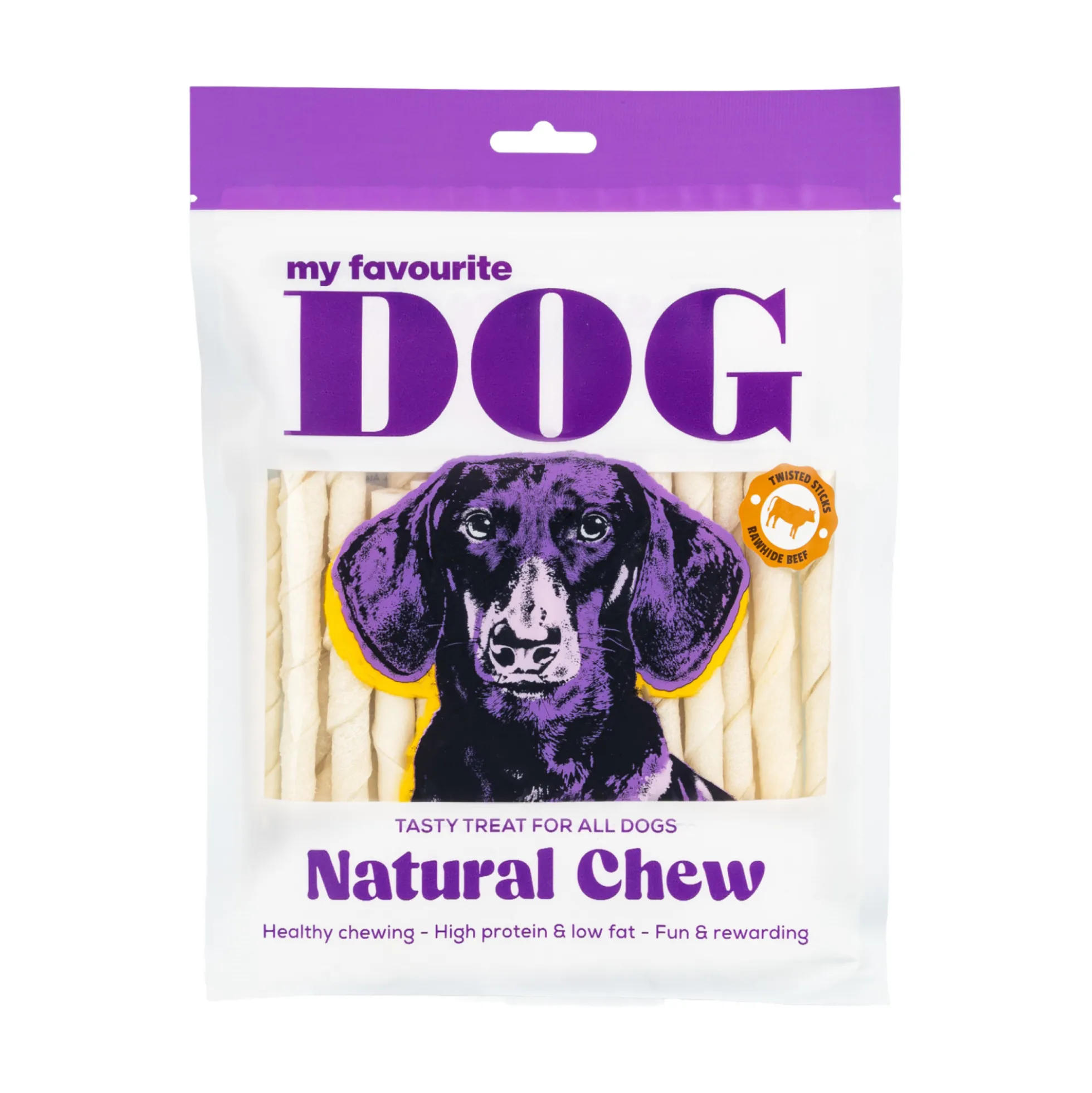 My favourite DOG Twisted Rawhide Sticks Plain
