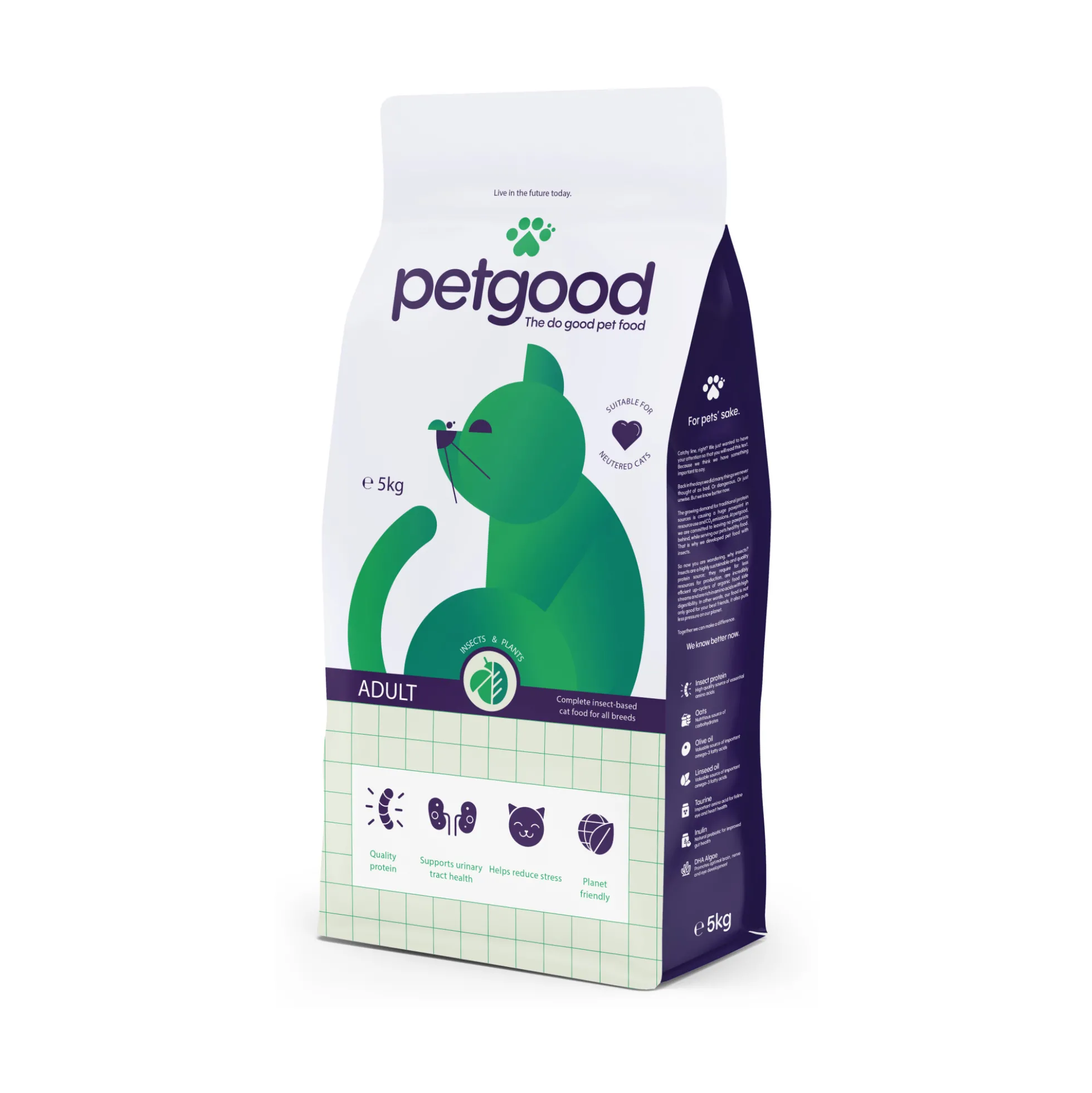 Petgood Insektsbaserat Helfoder för Vuxna Katter