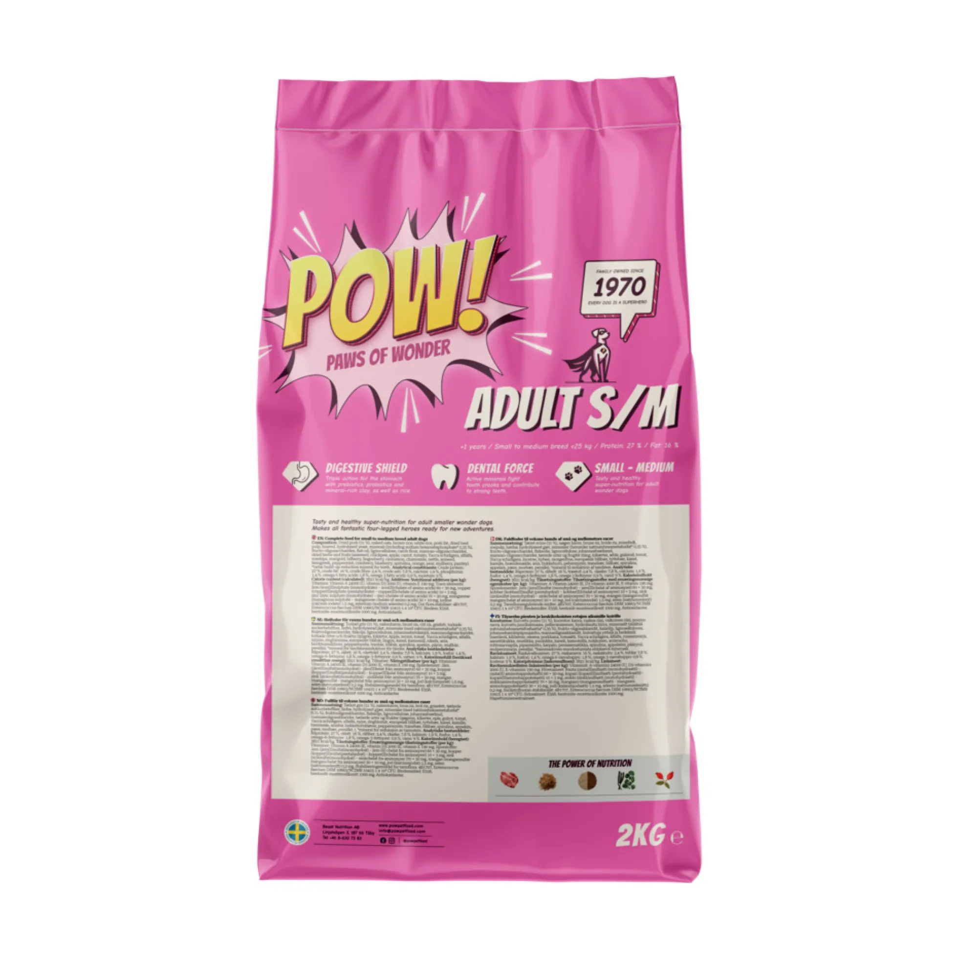 POW! Dog Adult S/M Pork