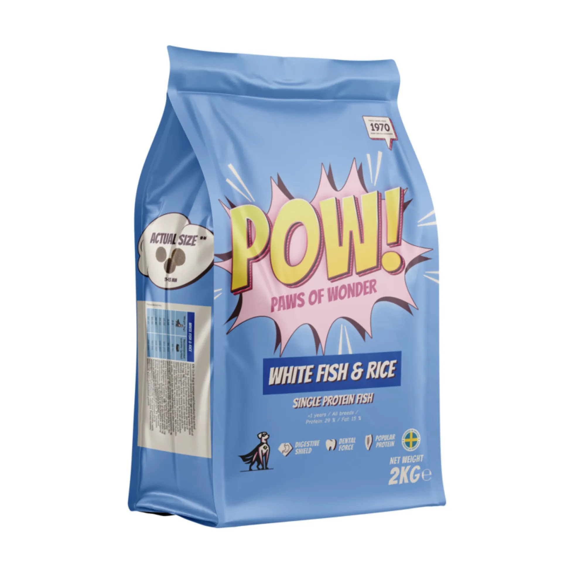 POW! Dog Adult White Fish