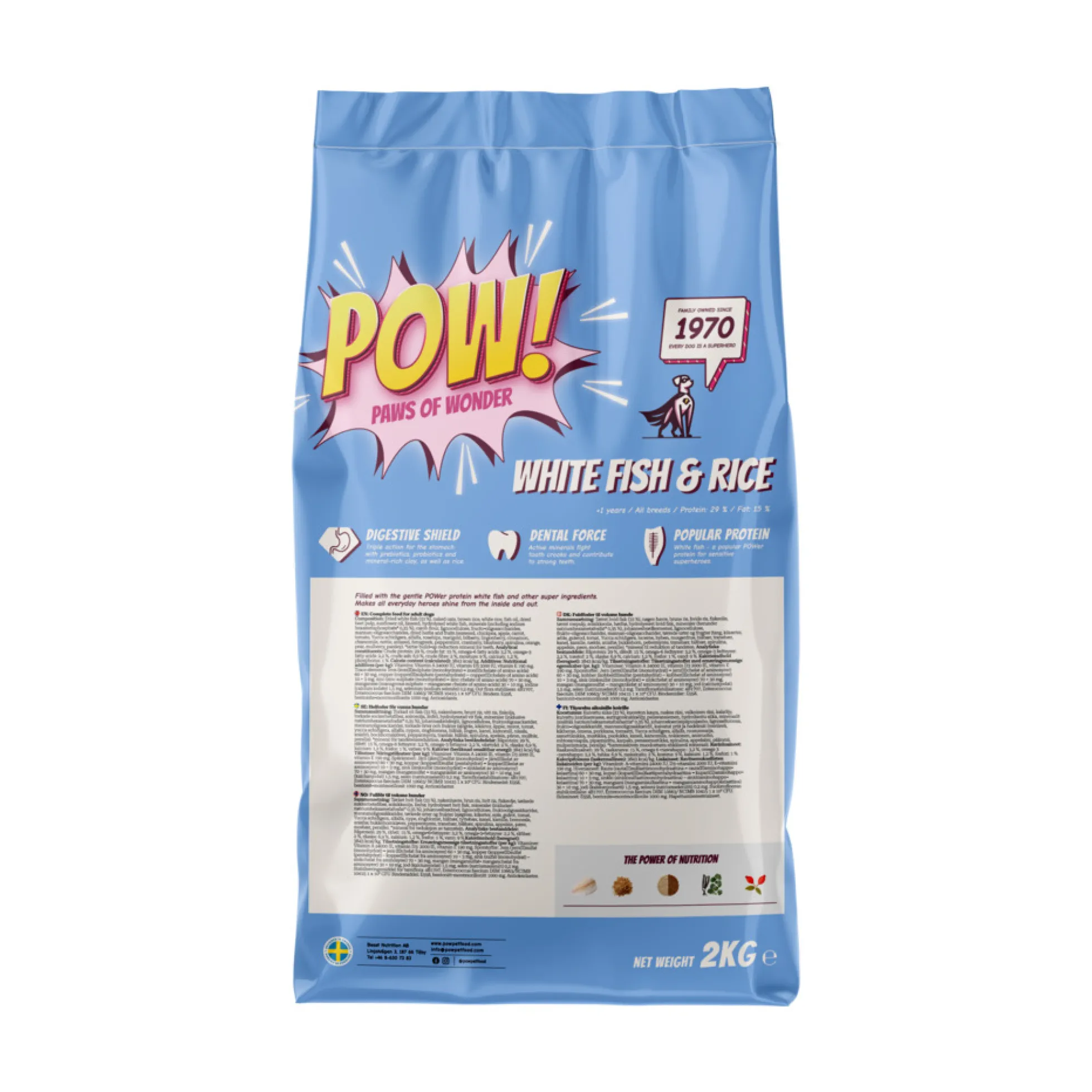 POW! Dog Adult White Fish