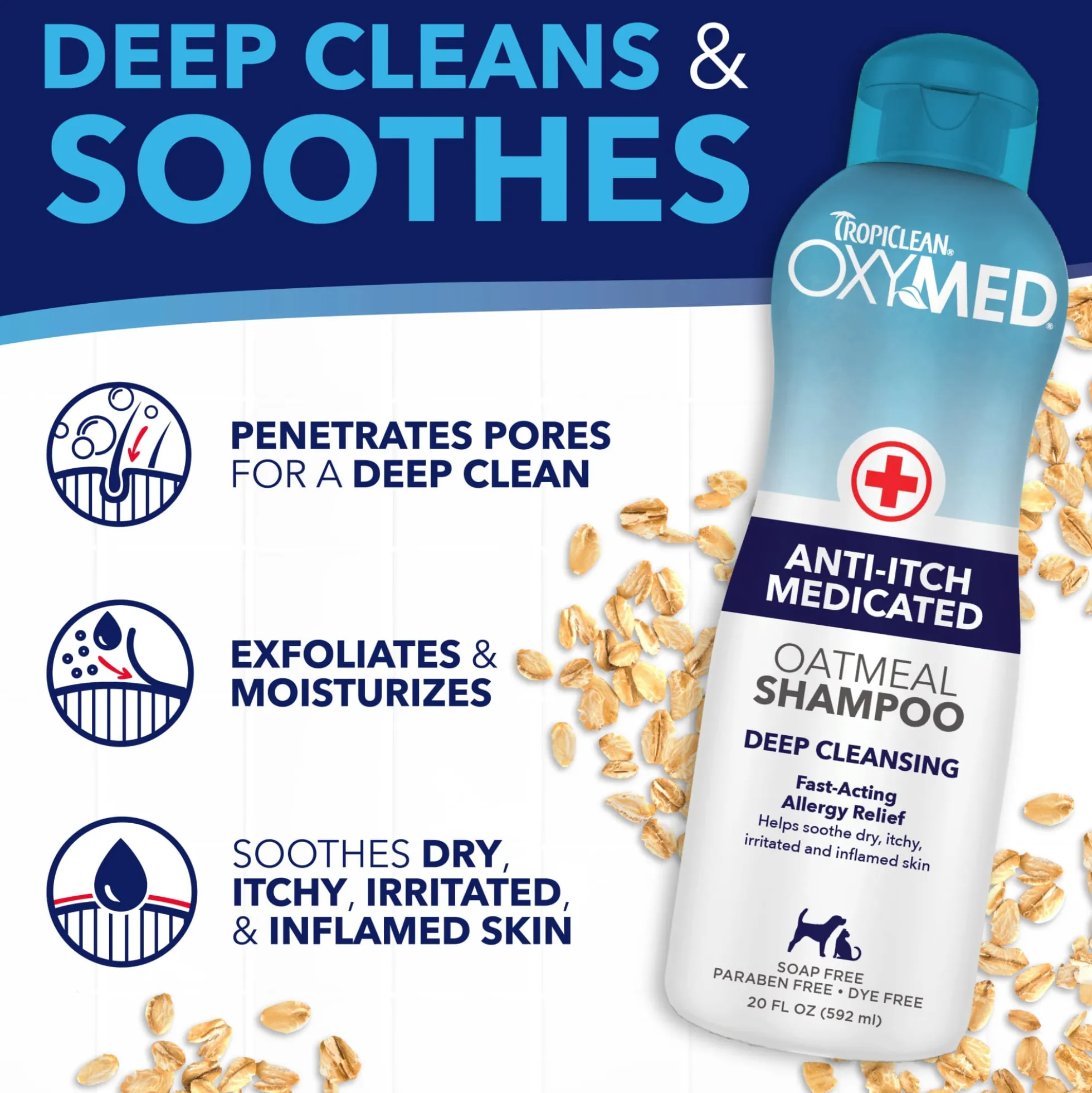 TropiClean Oxy-Med Medicated Anti-Itch Shampoo