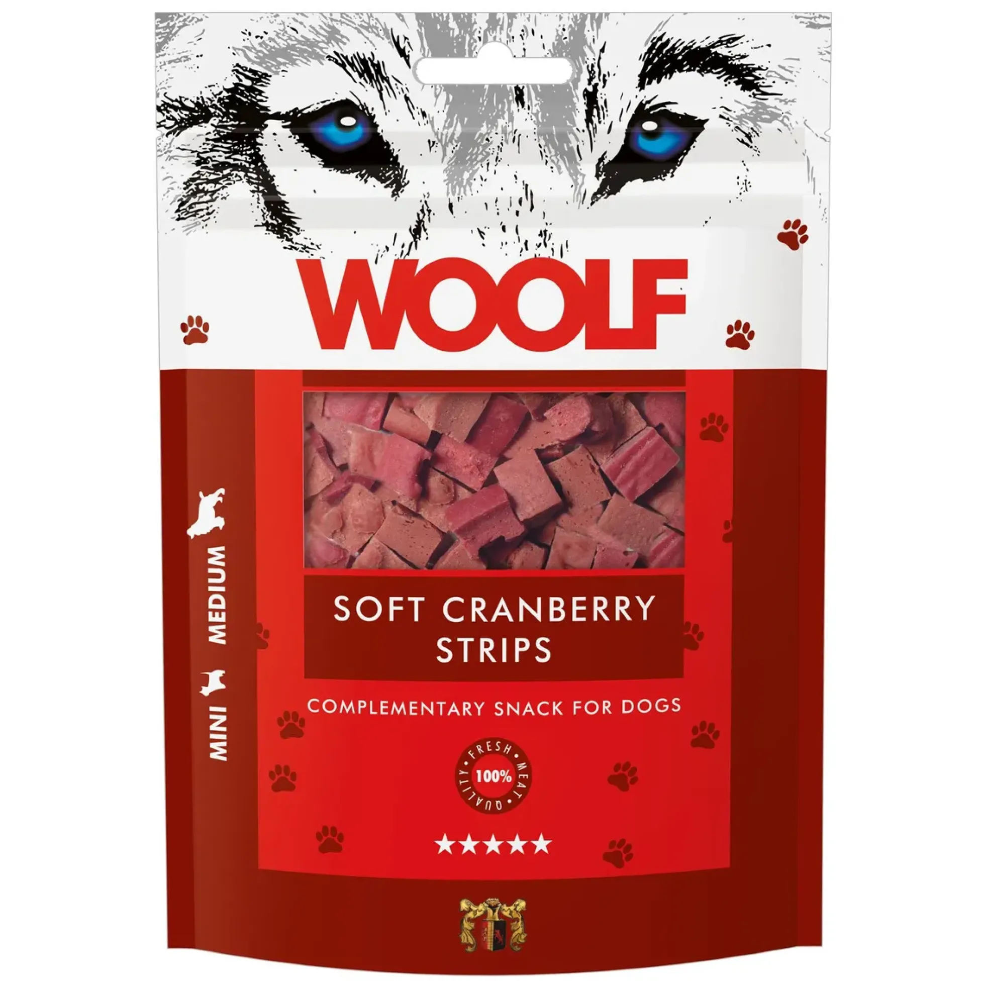 WOOLF Classics Soft Cranberry strips