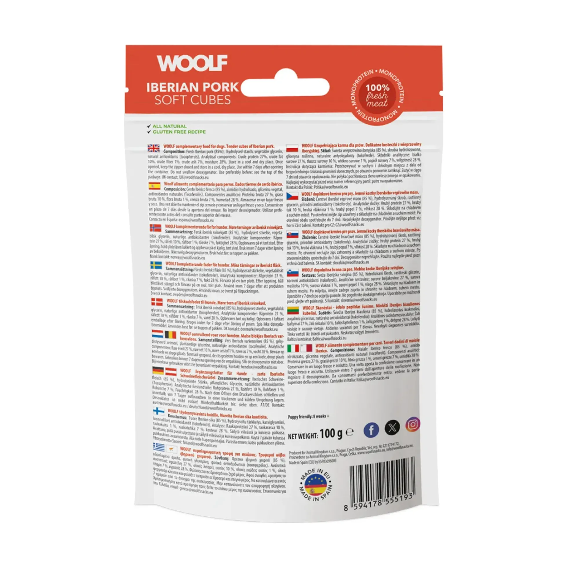 WOOLF Soft Cubes Iberian Pork
