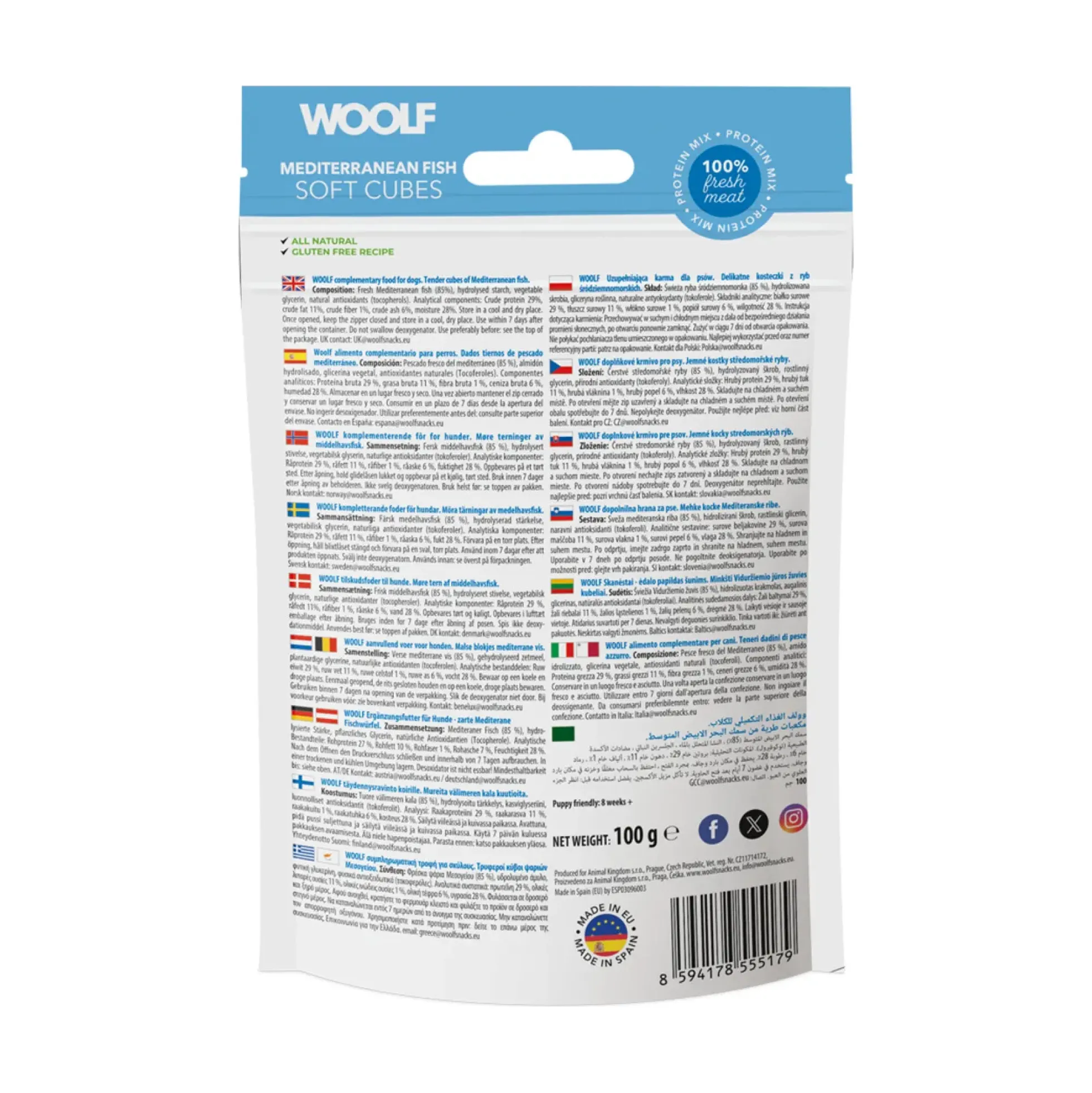 WOOLF Soft Cubes Mediteranean Fish